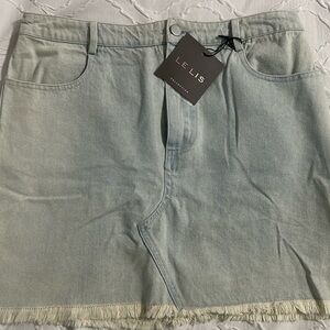 Women’s denim mini skirt.  Size Large.